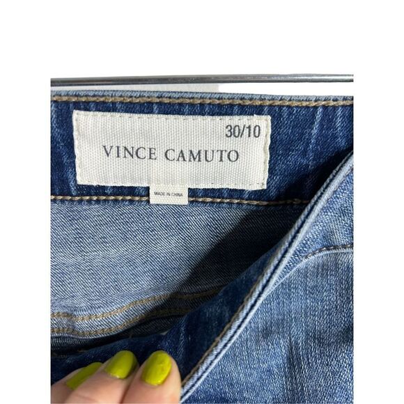 NWT Vince Camuto Womens Piped Trim Straight Leg Jeans sz 30 - Picture 6 of 7